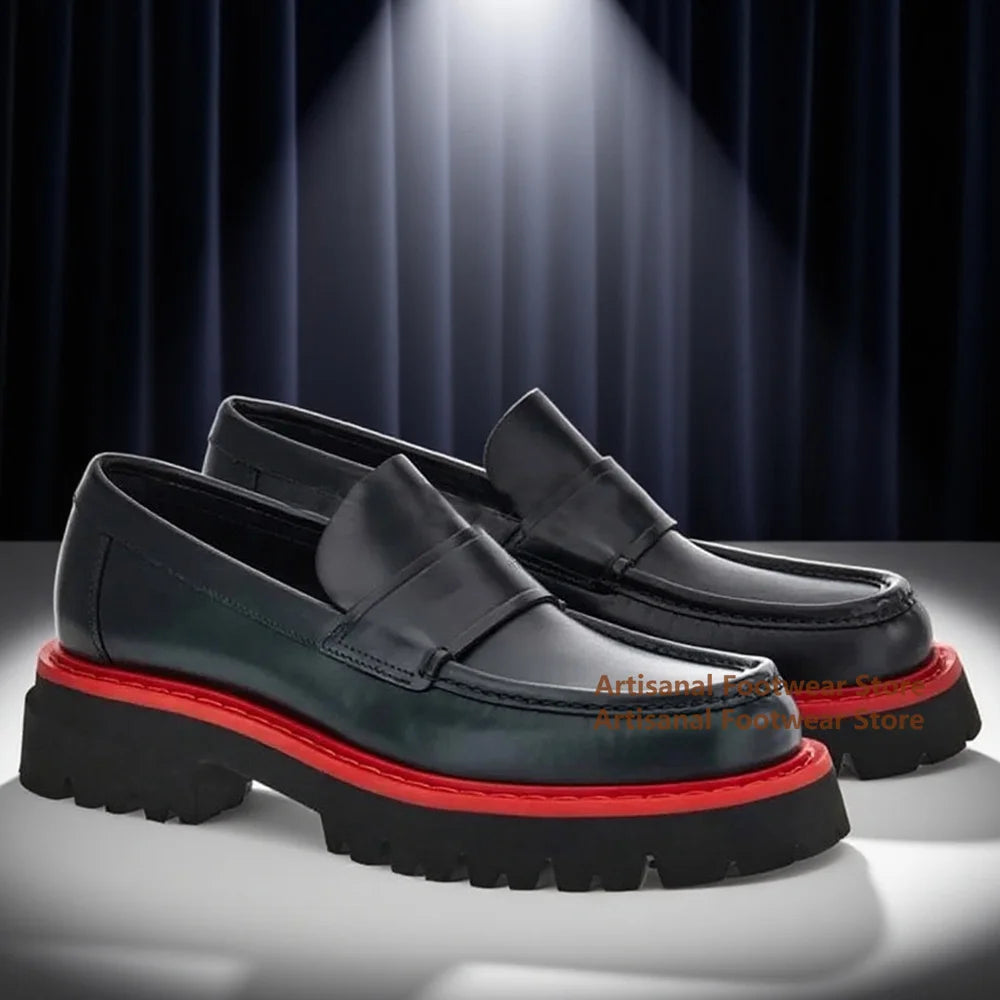Mocassins Homme en Cuir Véritable – Semelle Épaisse