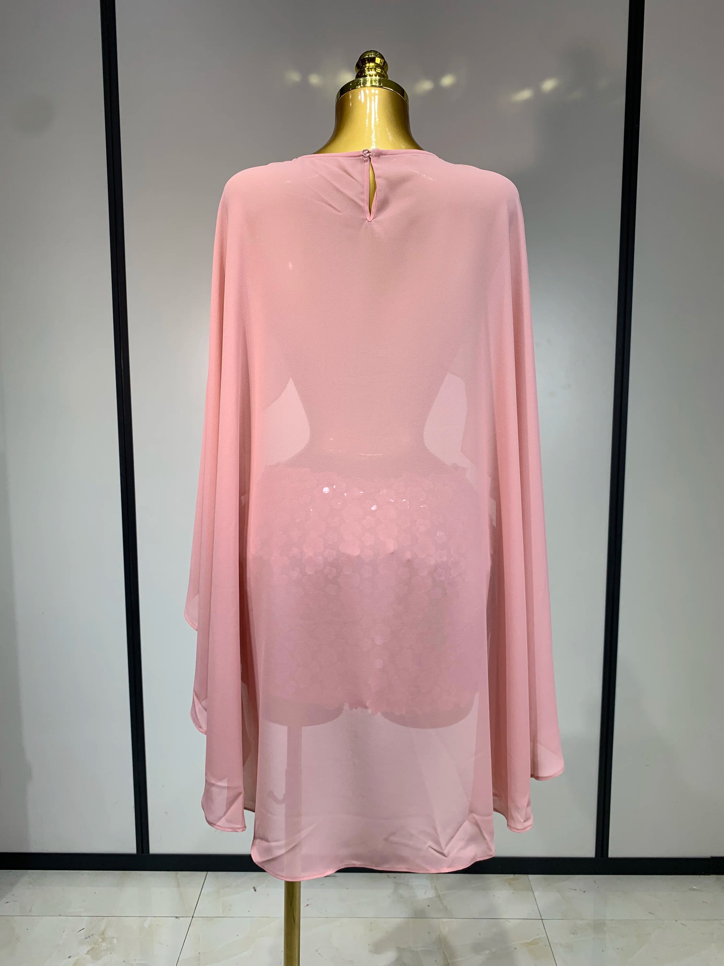 Women’s Sparkly Sequin Flower Sheer 2-Piece Set – Sexy Party & Stagewear