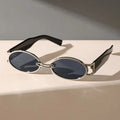 Retro Oval Metal Beach Sunglasses