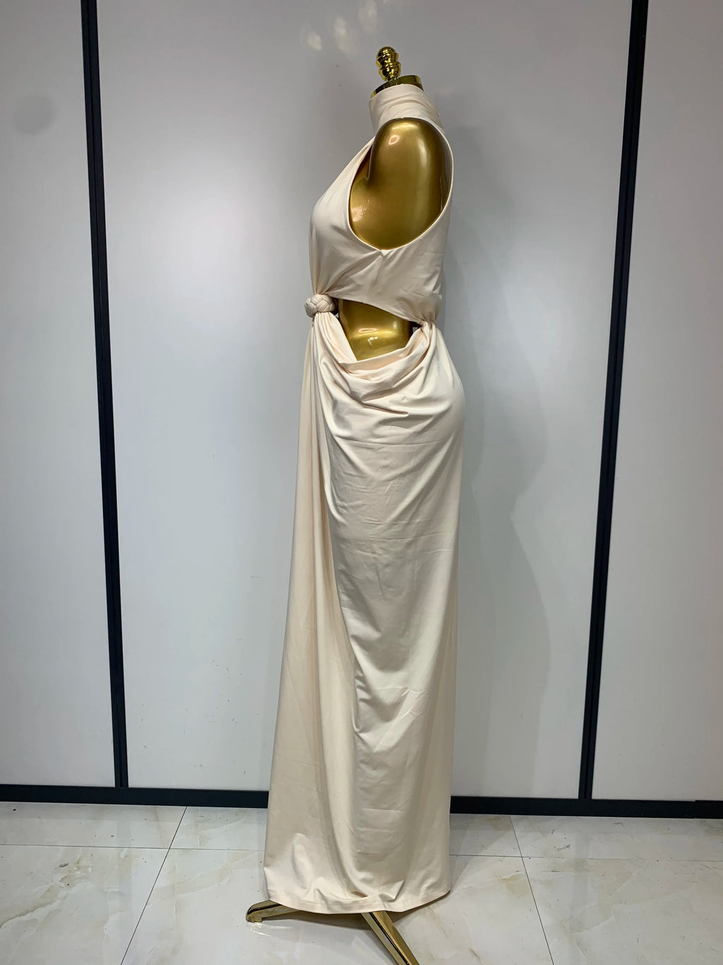 Sleeveless Cut-Out Elegant Bodycon Maxi Dress