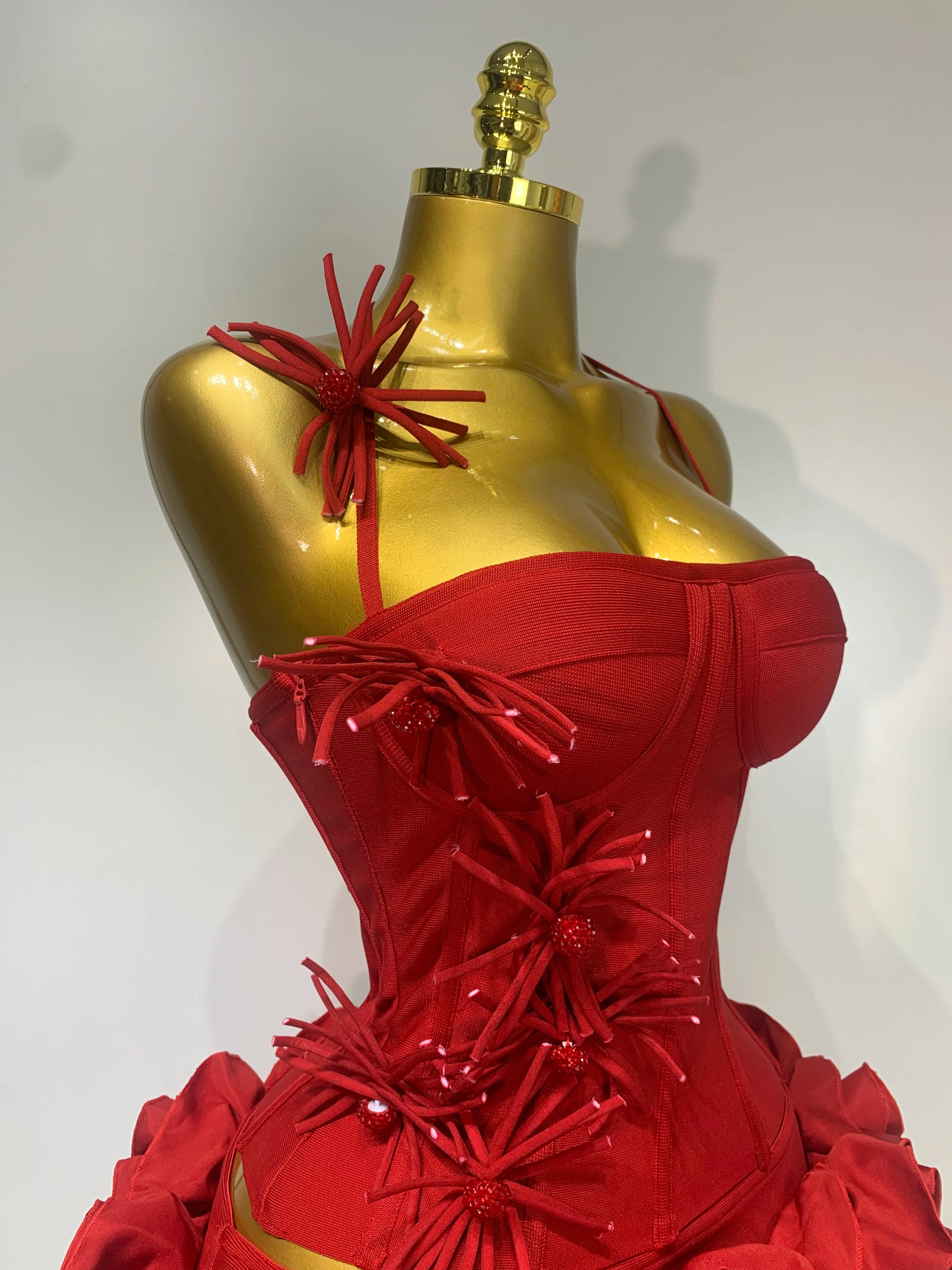 Halter Two-Piece Bandage Gown Set