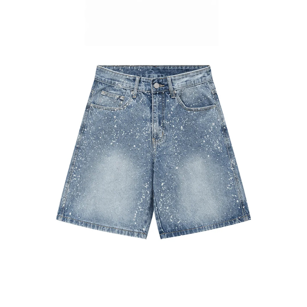 Vintage High-Waist American Style Denim Jorts
