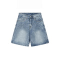 Vintage High-Waist American Style Denim Jorts