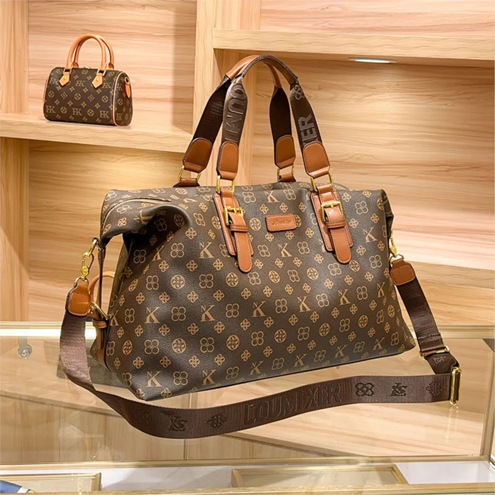 Fashionable Casual Leather Travel Crossbody Tote Bag