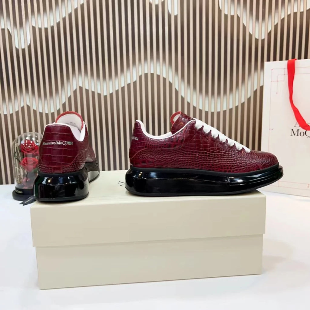 Luxury Handmade Leather Platform Sneakers