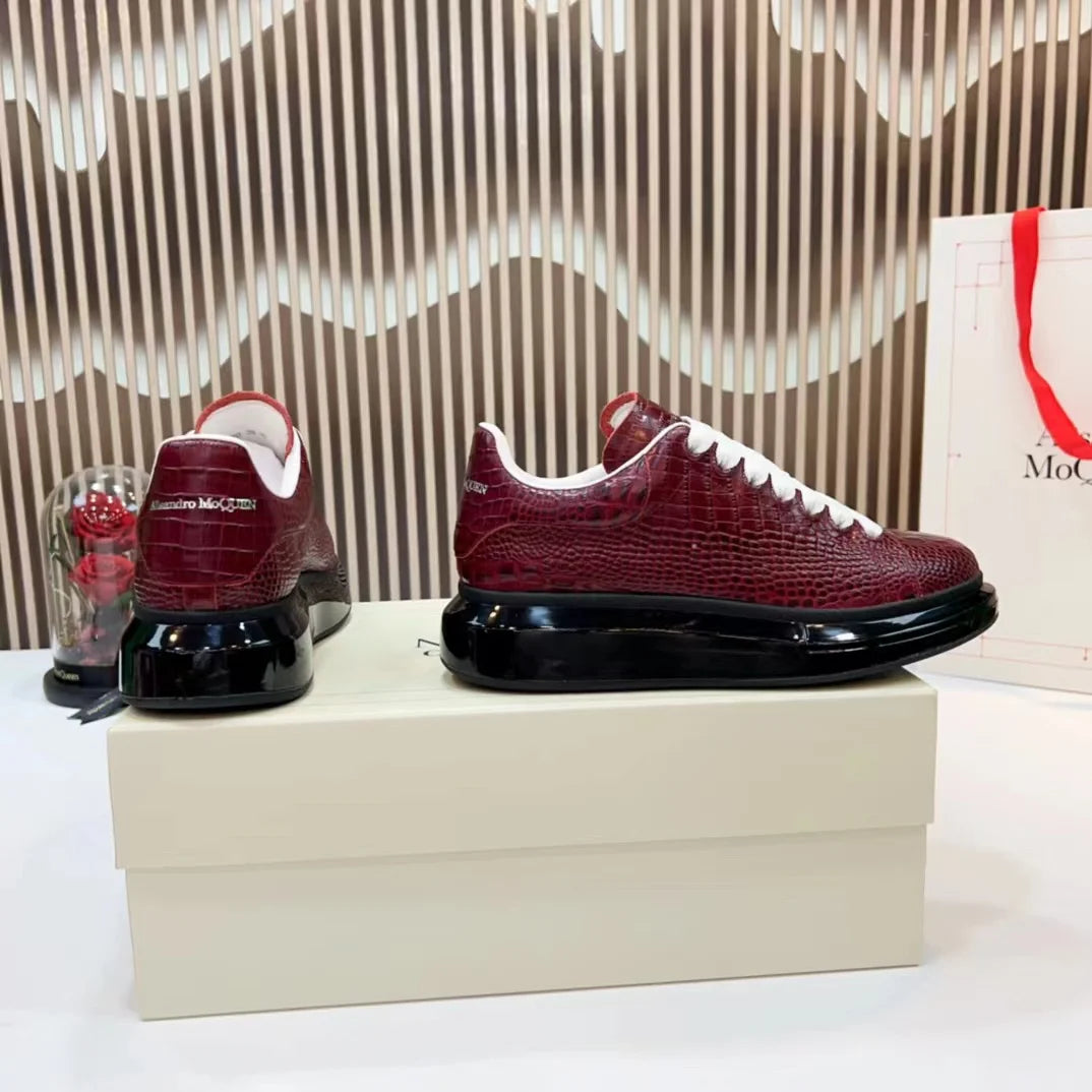 Luxury Handmade Leather Platform Sneakers