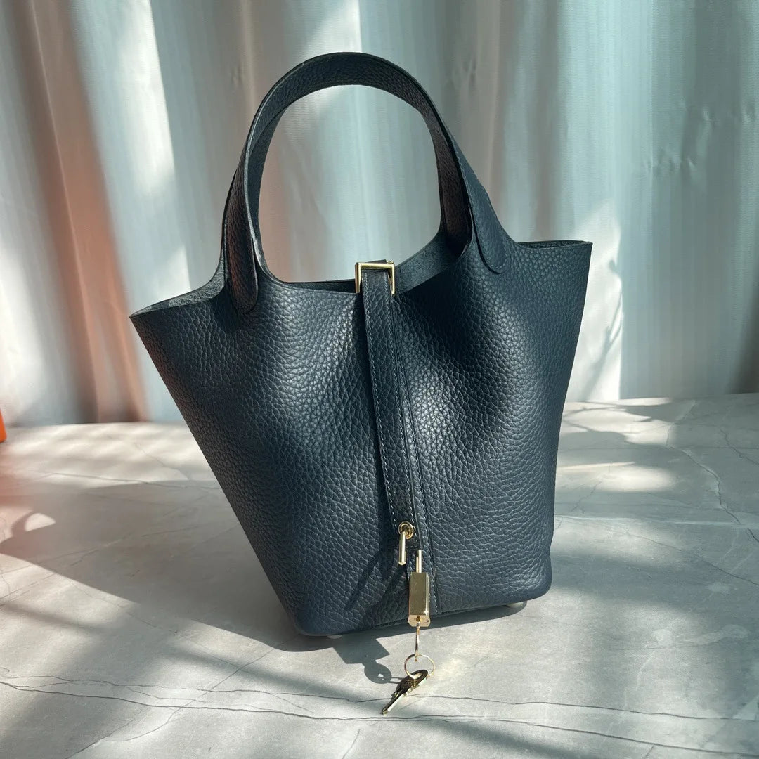 Handcrafted Genuine Leather Bucket Bag