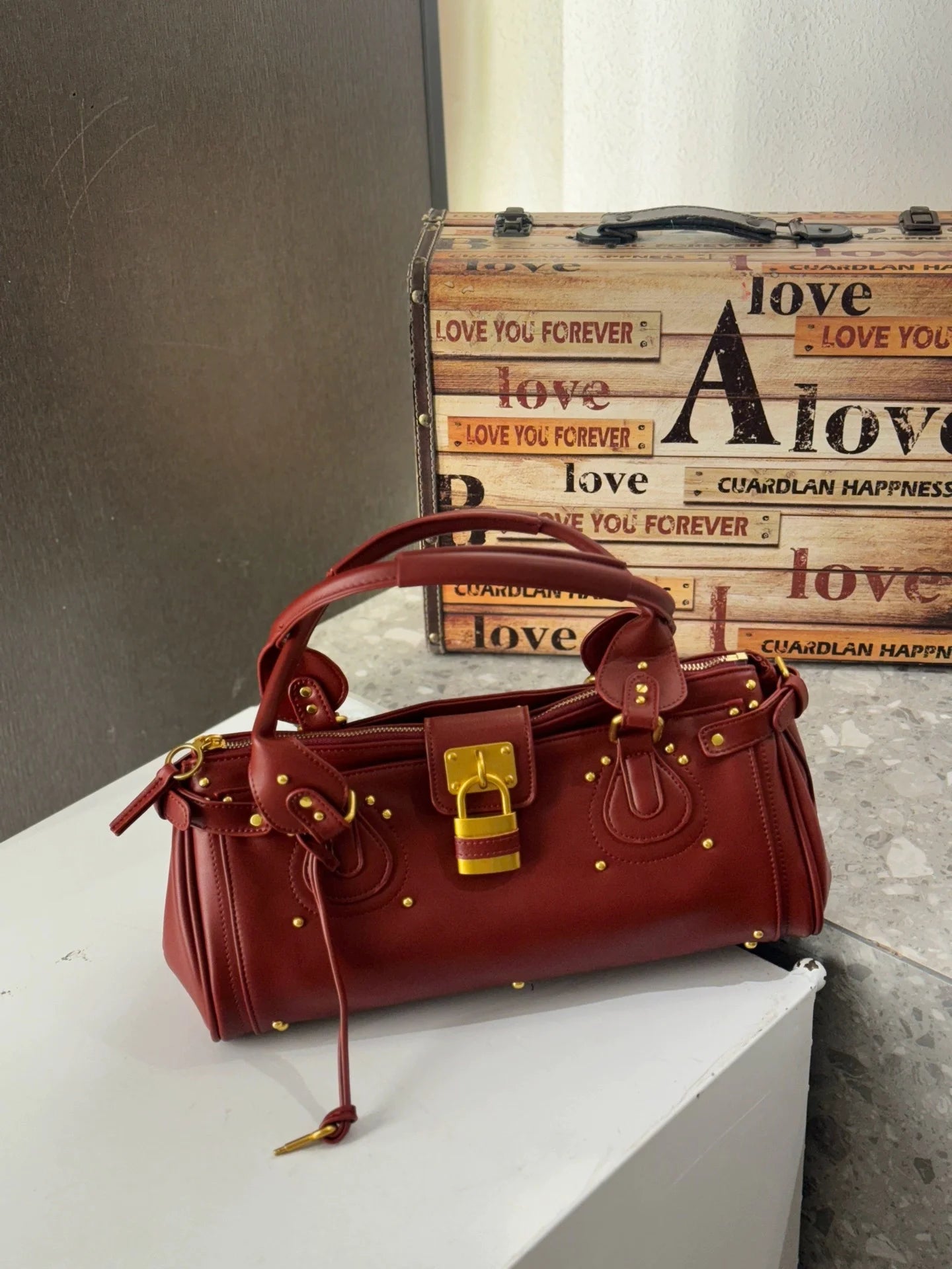 Paddington Padlock Leather Large Tote Bag