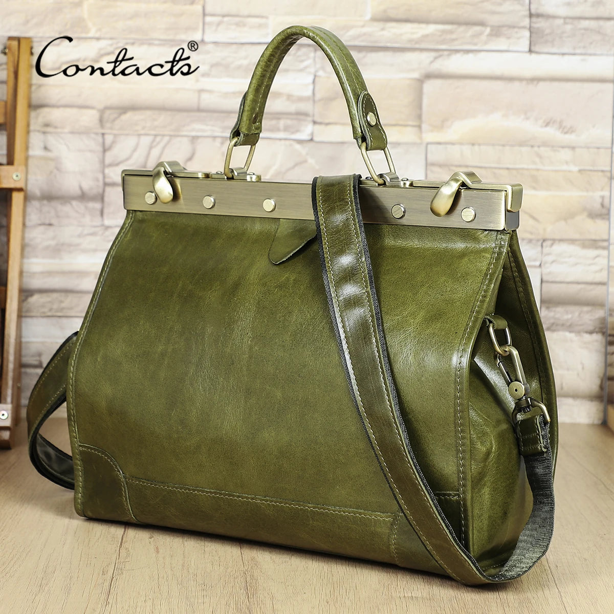 Contact's Genuine Leather Top Handle Tote Bag
