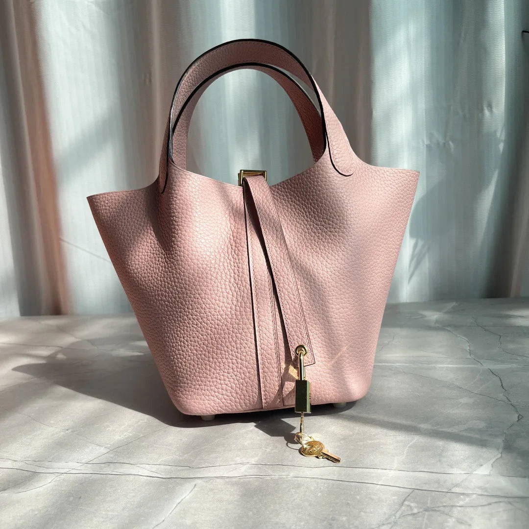 Handcrafted Genuine Leather Bucket Bag