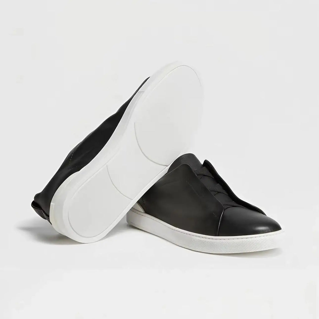 Genuine Leather Men’s Casual Flats – Breathable & Comfortable Shoes
