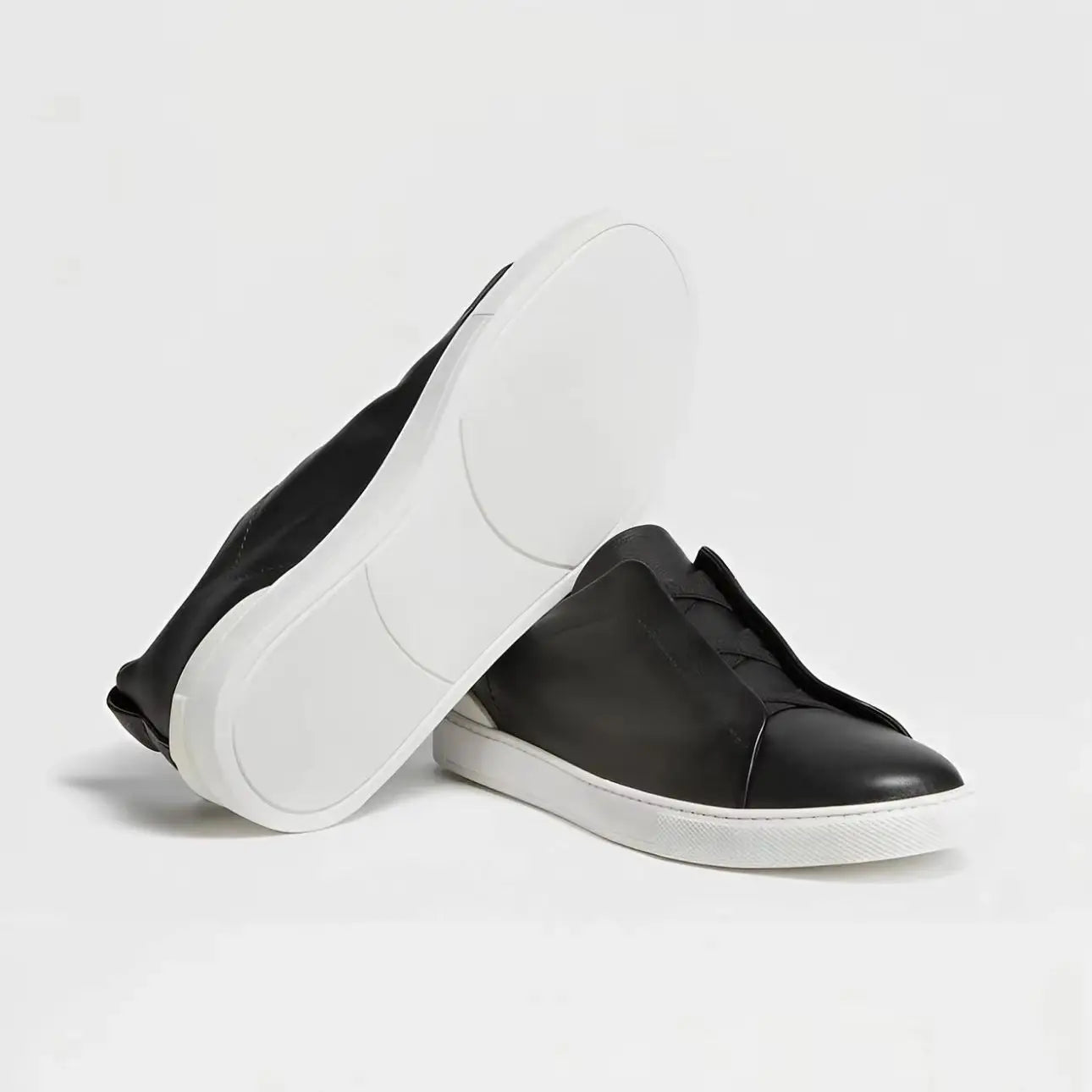 Genuine Leather Men’s Casual Flats – Breathable & Comfortable Shoes