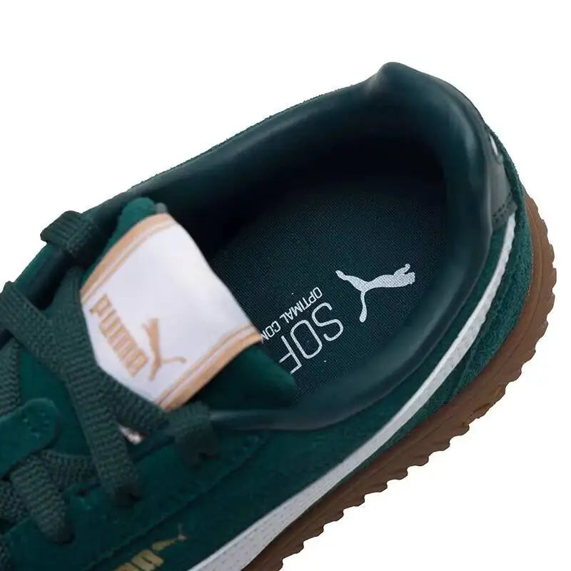 Green Suede Vintage Low Top Sneakers