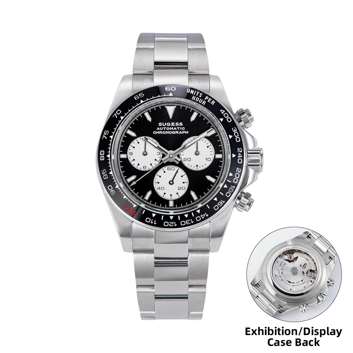 Sugess Panda Automatic Mechanical Chronograph Diving Watch