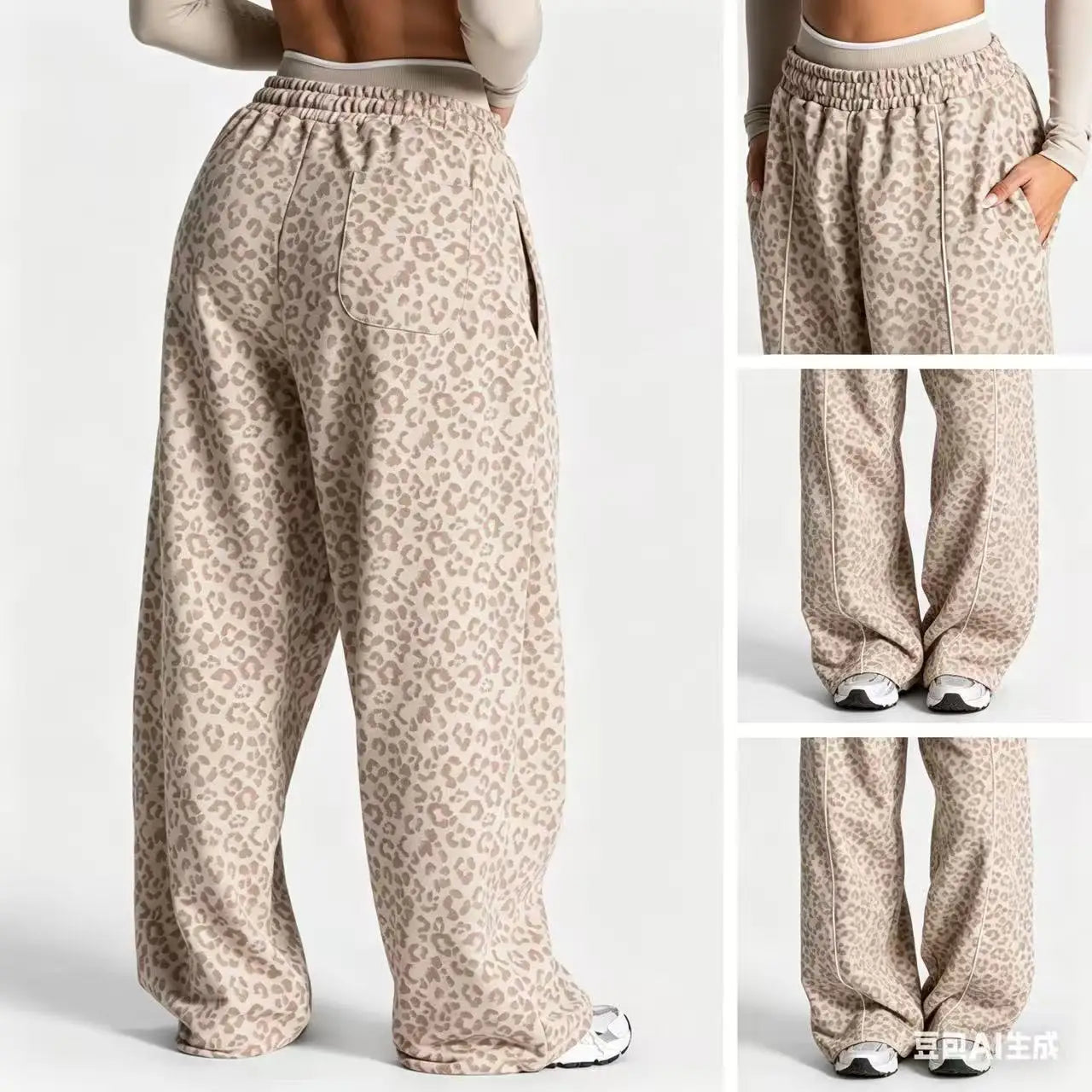 Loose Leopard Print Yoga Pants