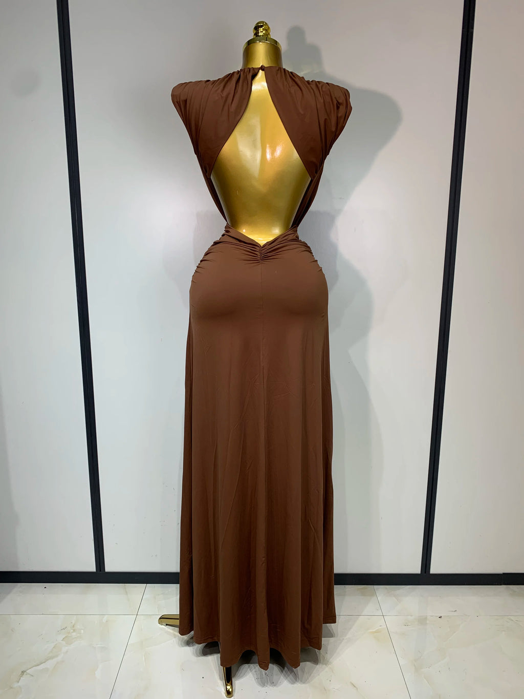 Luxury Evening V-Neck Dress