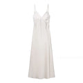 Retro Lace Stitching Backless Maxi Dress