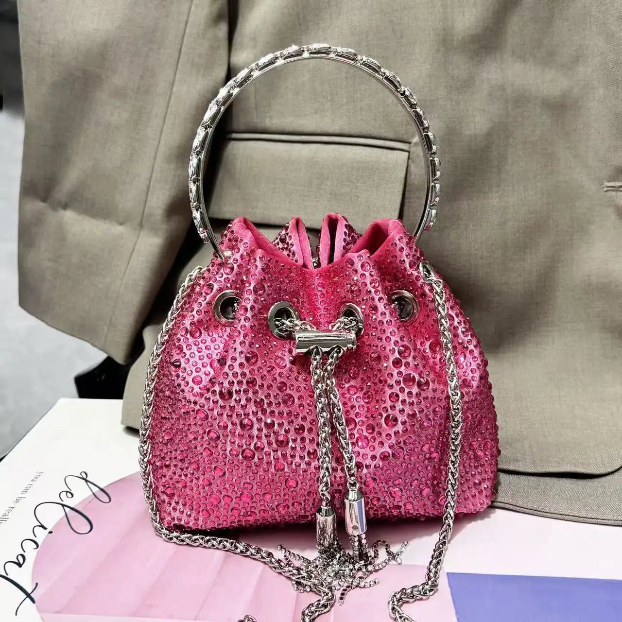 Luxury Rhinestone Crystal Evening Clutch Bag