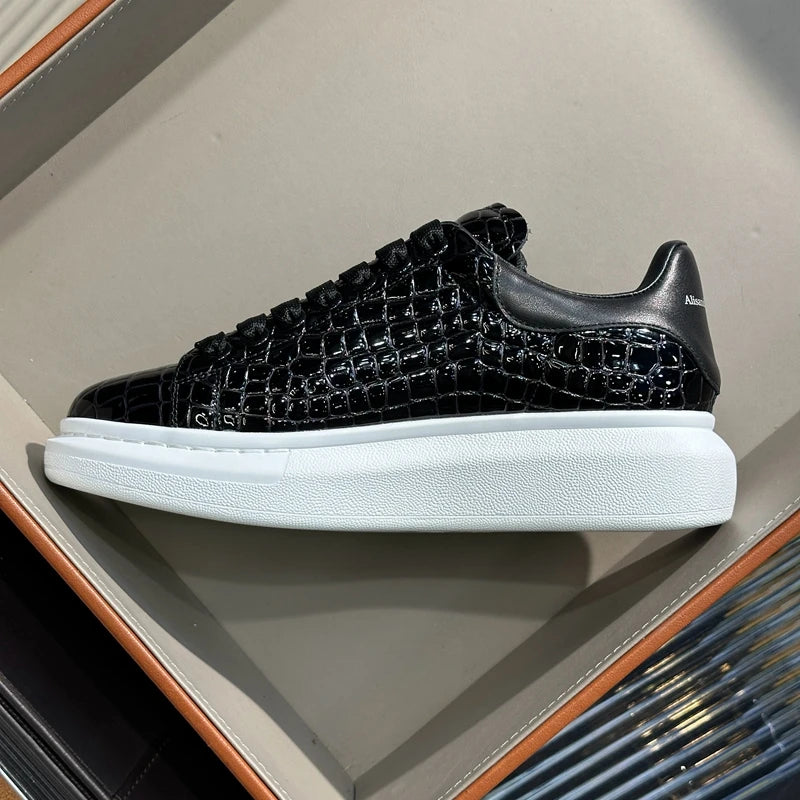 Handmade Leather Platform Sneakers