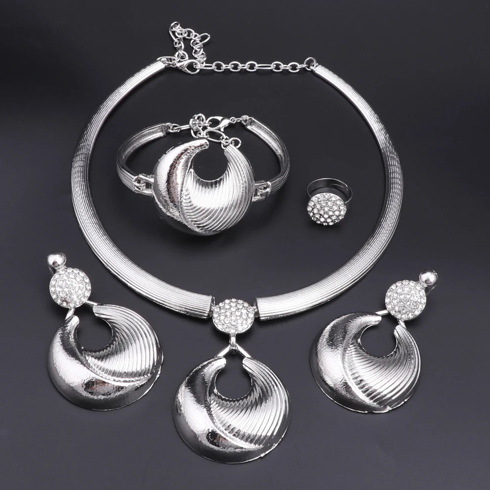 Luxury 18K Gold Plated Bridal Jewelry Set