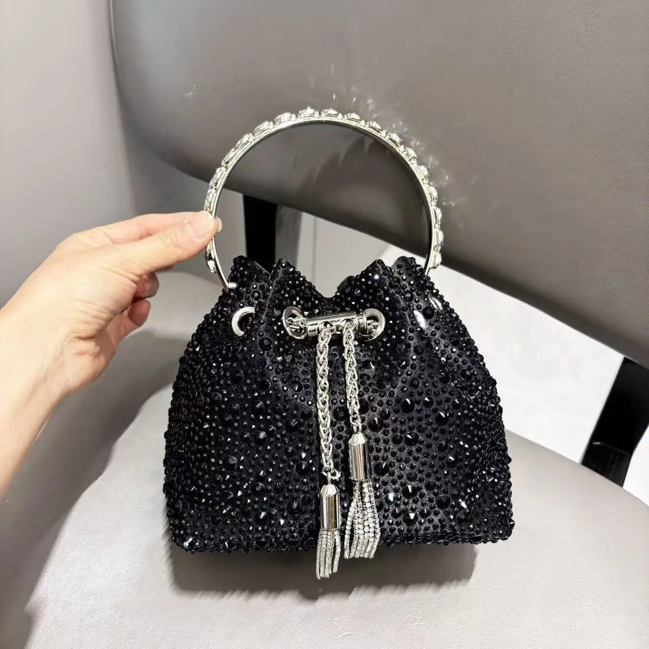 Luxury Rhinestone Crystal Evening Clutch Bag