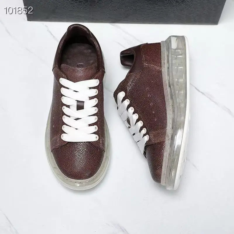Luxury Men’s Genuine Stingray Leather Sneakers