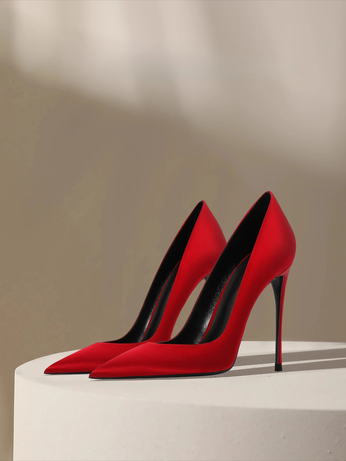 Multicolor Satin Stiletto Heels
