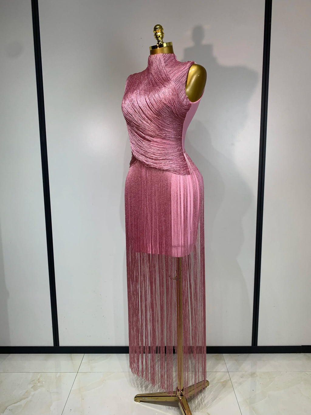 Luxury Sleeveless Tassel Bandage Dress