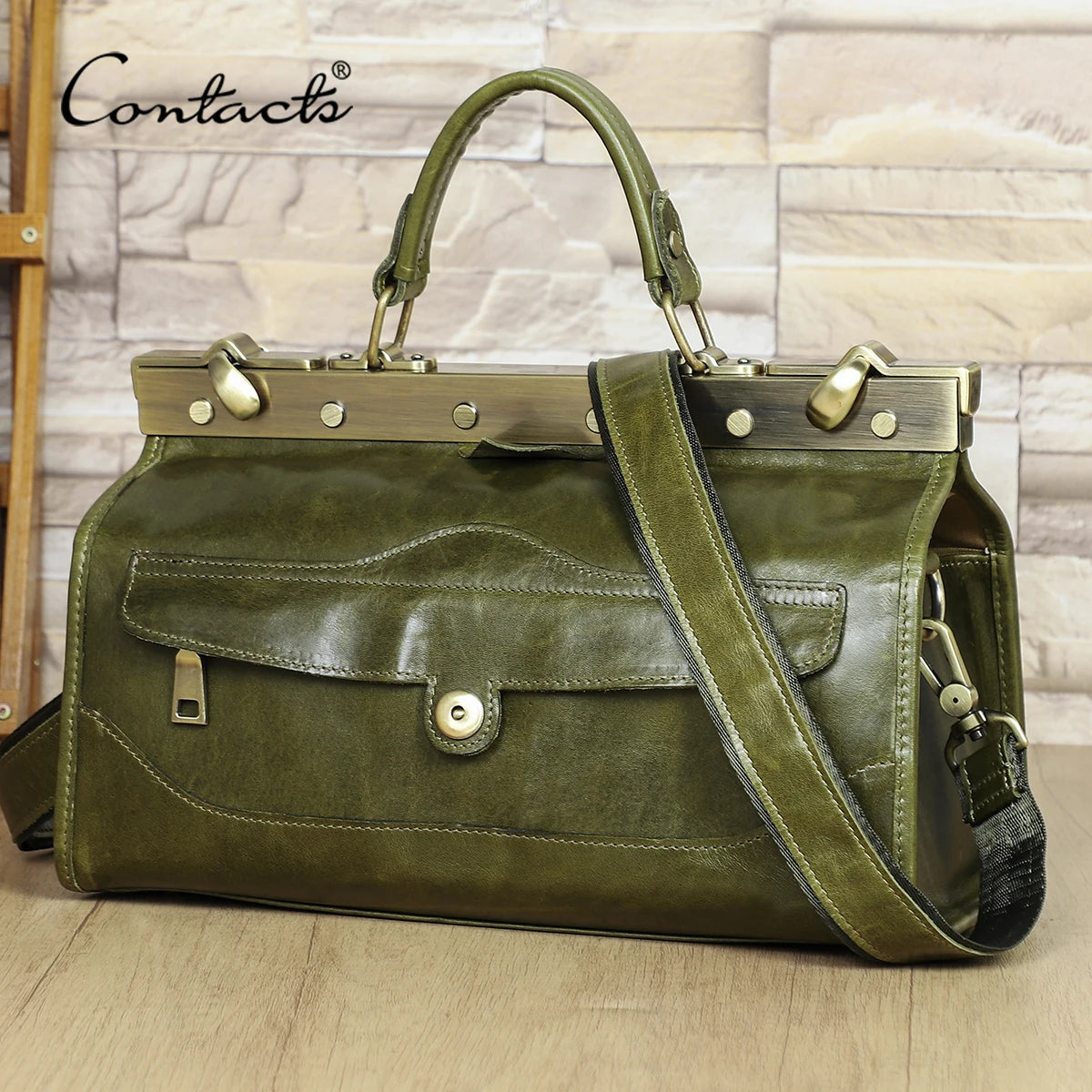 Contact's Genuine Leather Top Handle Tote Bag