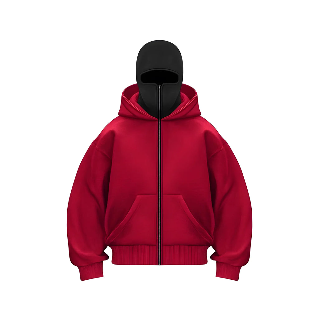 3D Pattern Printed Zip Hoodie