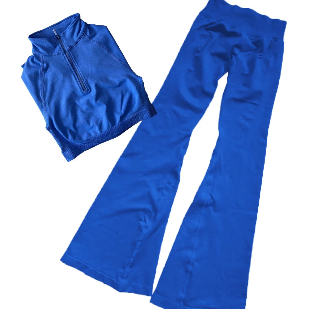 2-Piece Seamless Long Sleeve Yoga Set