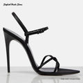 Elegant Women’s Pointed Open-Toe Stiletto Sandals – Strappy Thin Heels