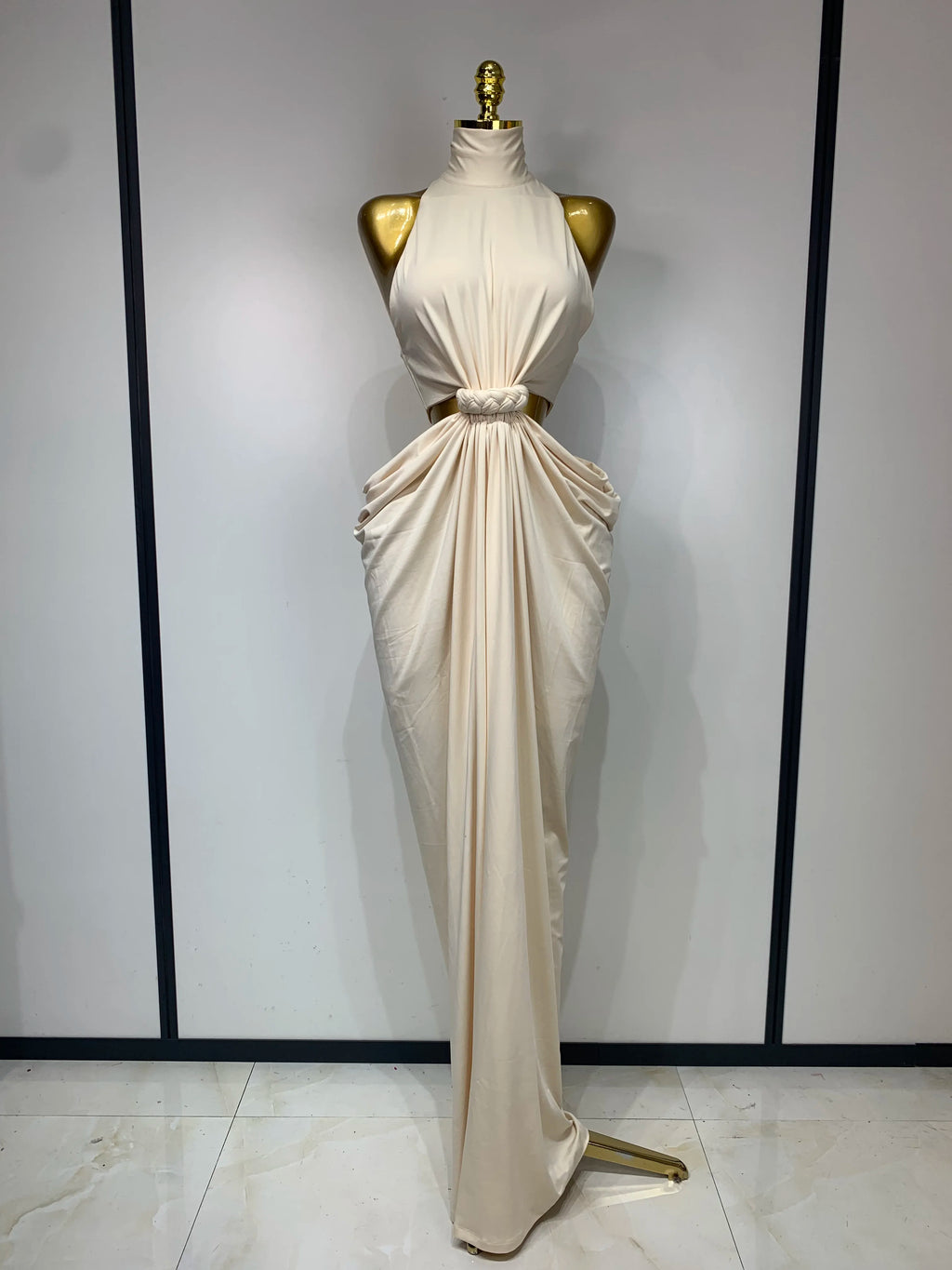 Sleeveless Cut-Out Elegant Bodycon Maxi Dress