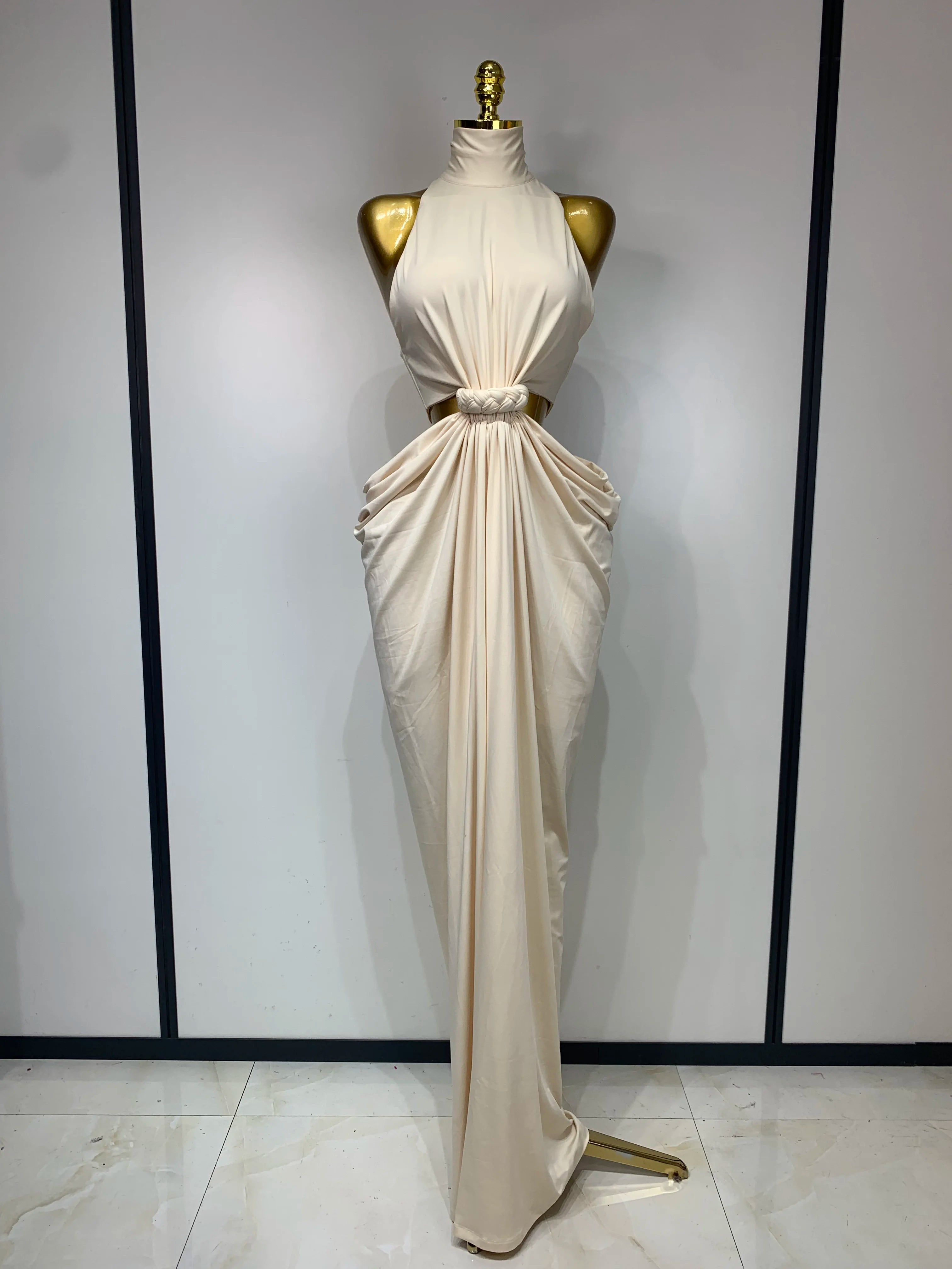 Sleeveless Cut-Out Elegant Bodycon Maxi Dress