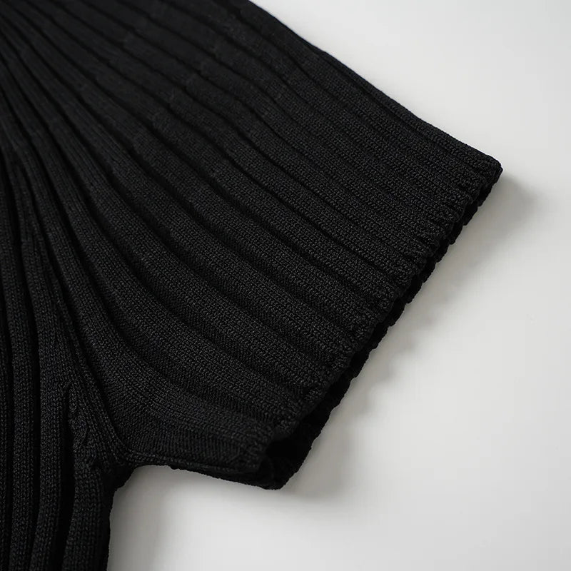 Slim Crew Neck Striped Summer Dress