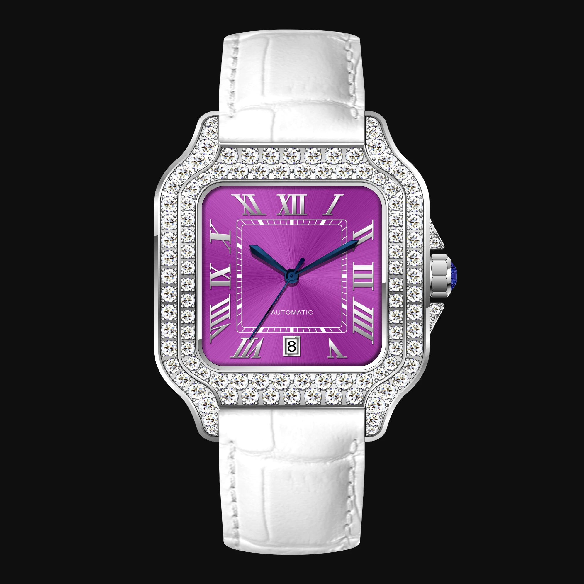 SEAKOSS 40mm Luxury Iced Out Moissanite Watch