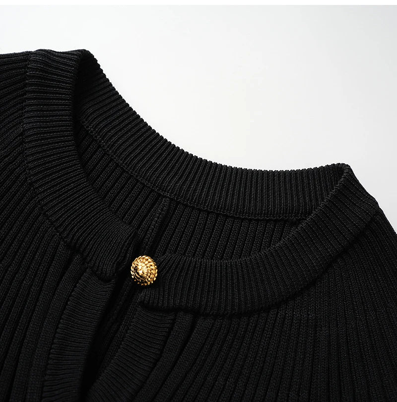 Slim Crew Neck Striped Summer Dress