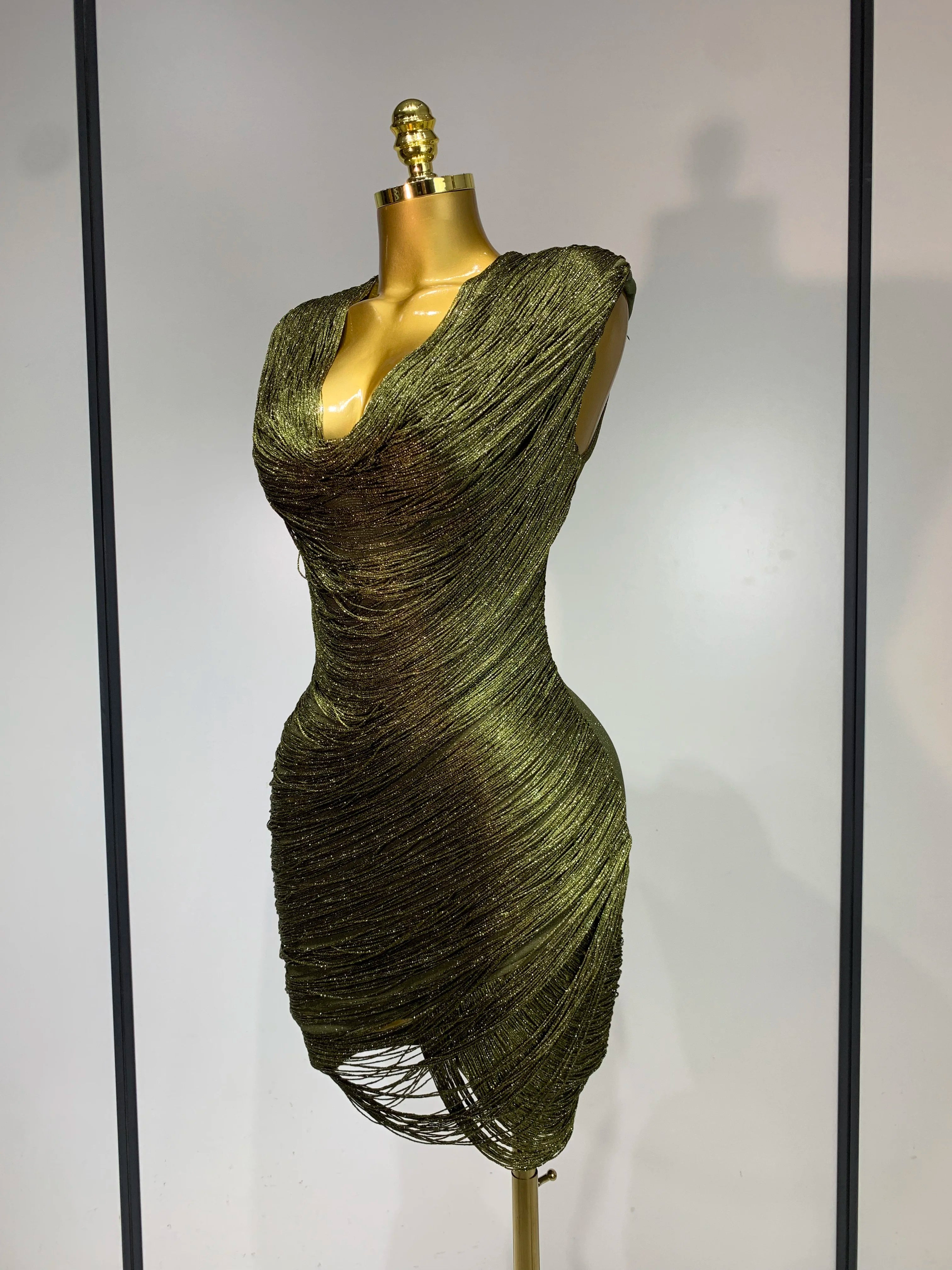 Sleeveless Tassel Elegant Bodycon Bandage Dress