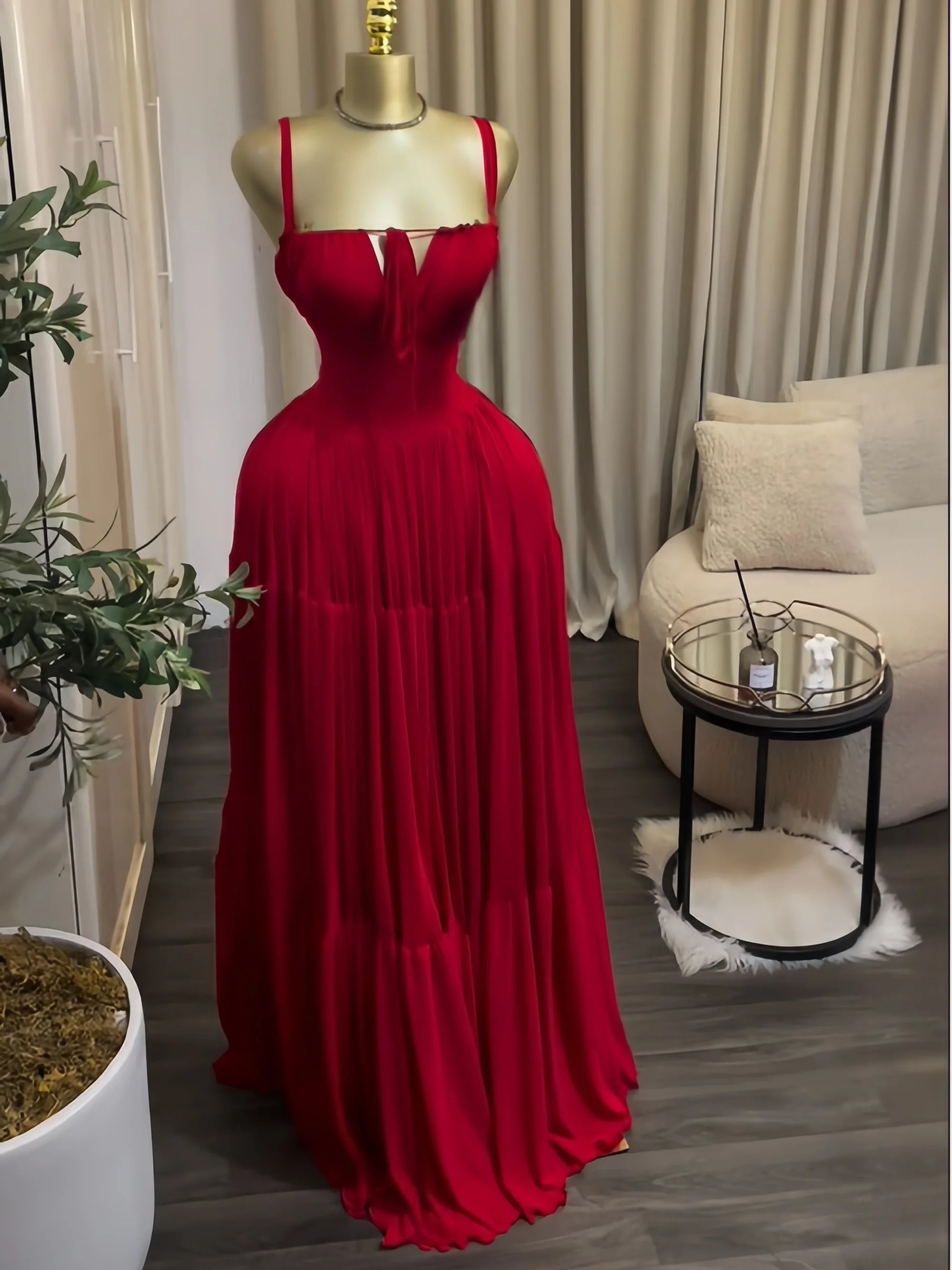 Sculpted Halter Maxi Dress