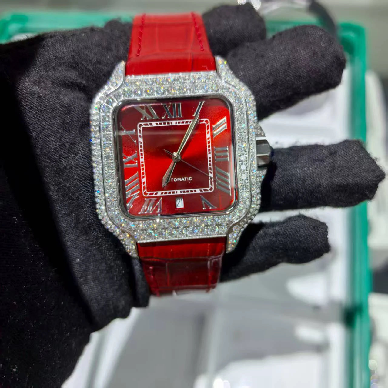 Full Iced Out VVS Moissanite Mechanical Watch