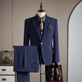 Men’s Plus-Size 3-Piece Suit Set – Solid Color
