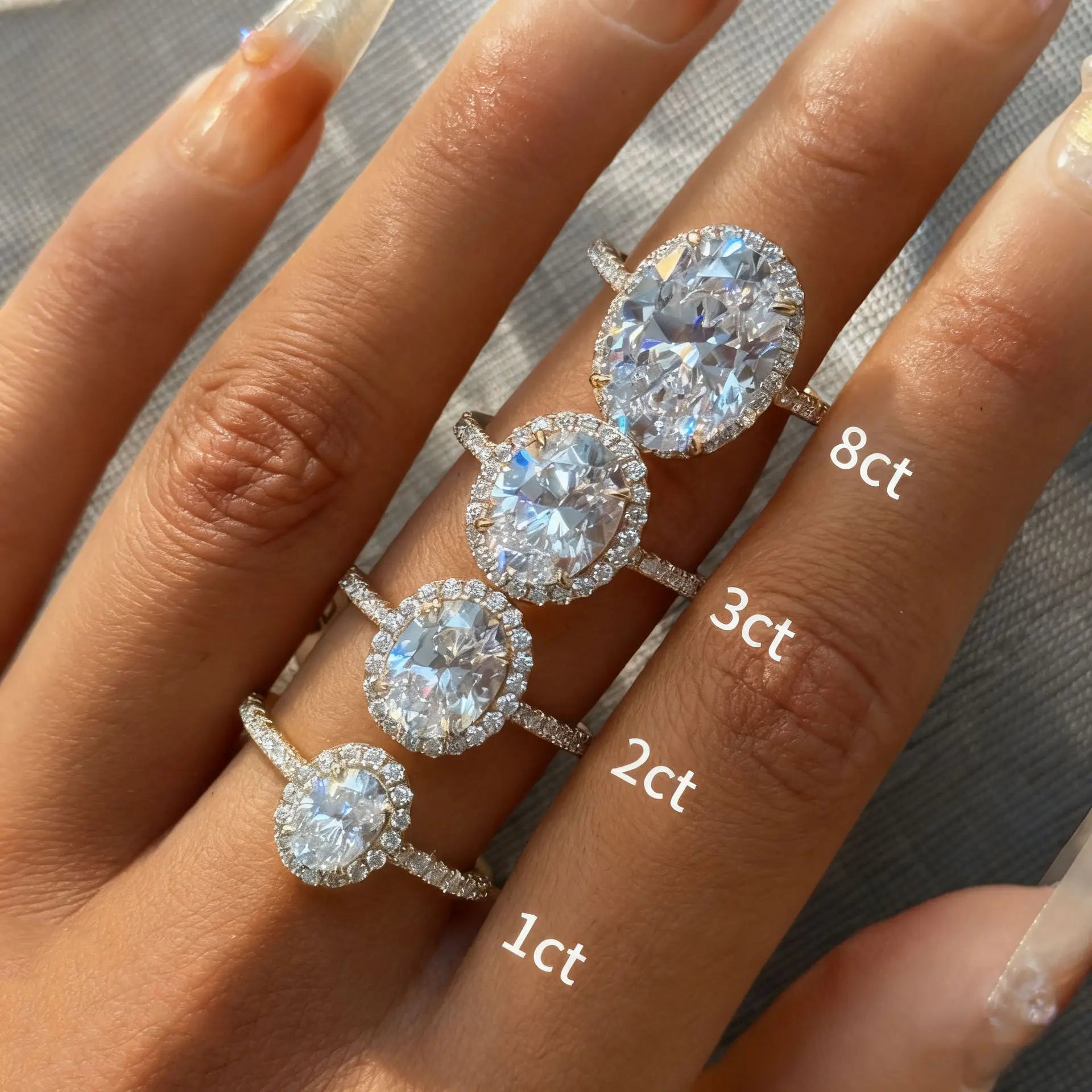 Veeie Veein Egg-Shaped S925 Gold Plated Ring