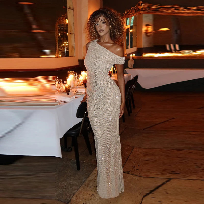 Classic O-Neck Mermaid Maxi Dress