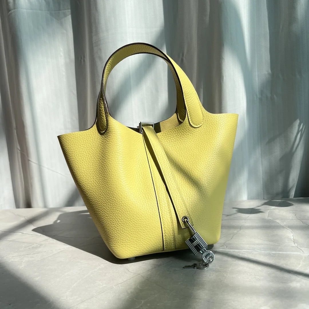 Handcrafted Genuine Leather Bucket Bag
