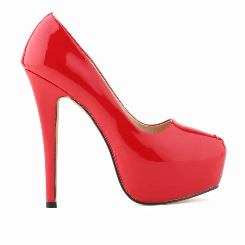 Women's 14cm Round Toe Platform Stilettos