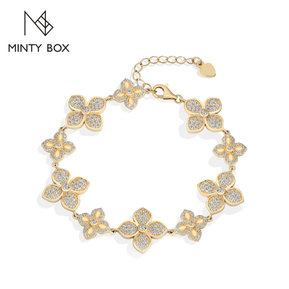 Mintybox Moissanite Adjustable Silver Bracelet