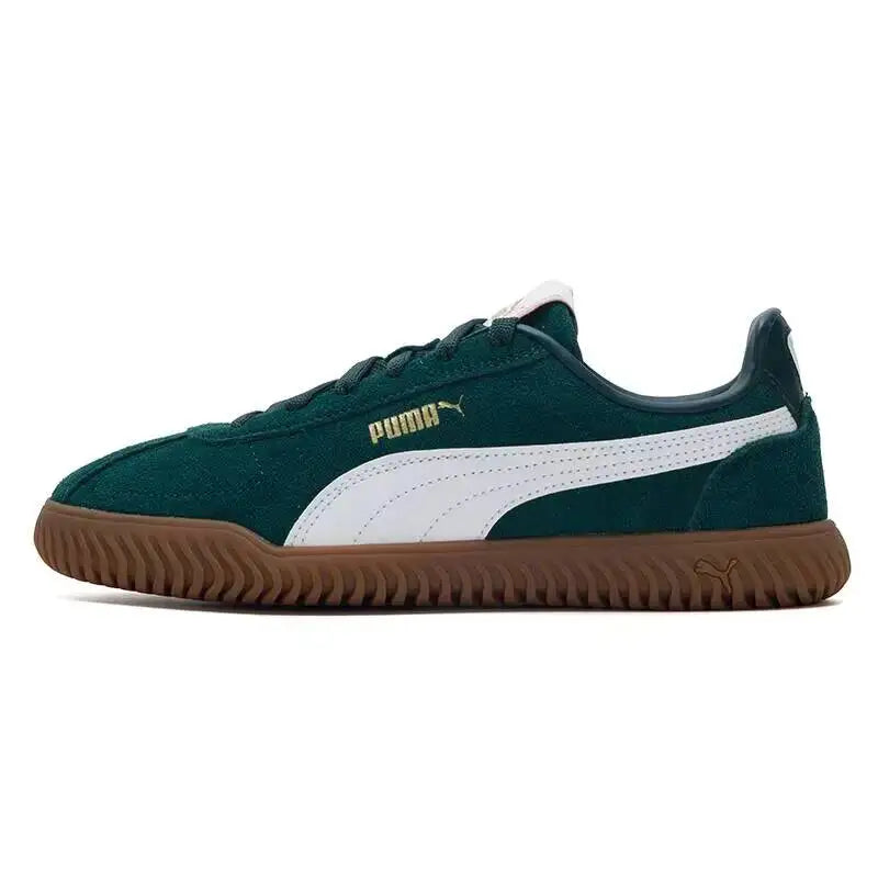 Green Suede Vintage Low Top Sneakers