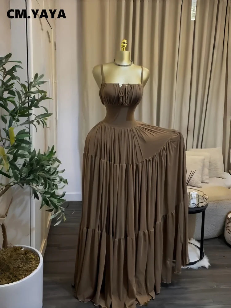 Sculpted Halter Maxi Dress