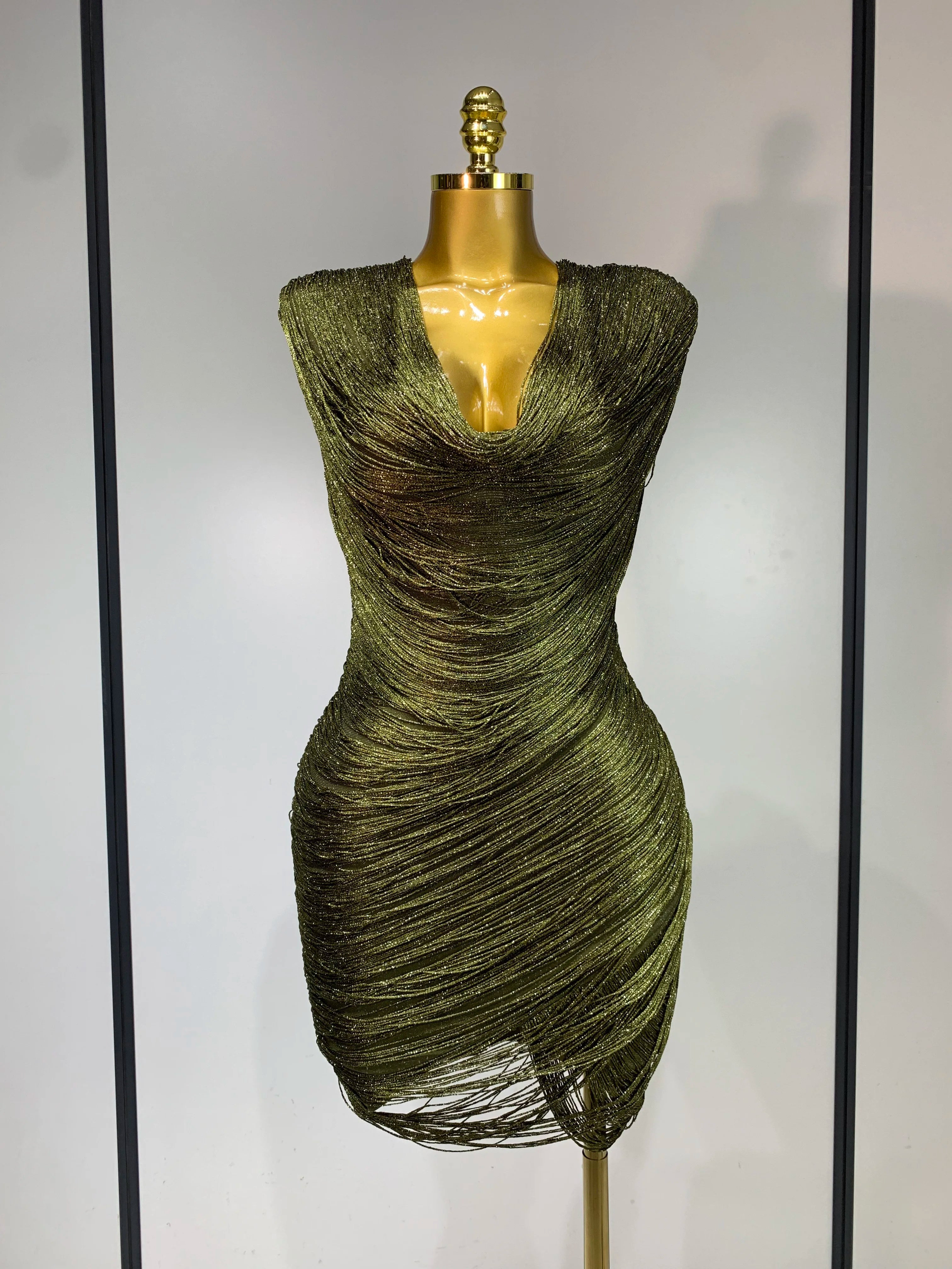 Sleeveless Tassel Elegant Bodycon Bandage Dress