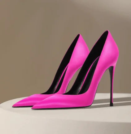 Multicolor Satin Stiletto Heels